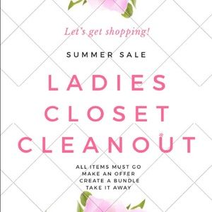 Closet is being donated. Make offers!